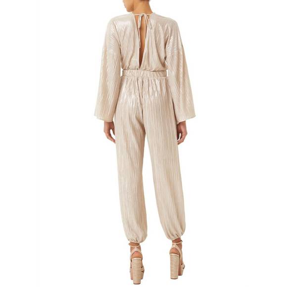 NEW MISA LOS ANGELES pleated jumpsuit in ivory - Picture 4 of 5